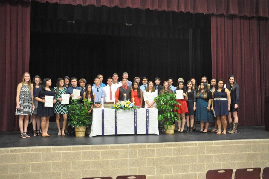 National Honor Society induction honors exemplary students