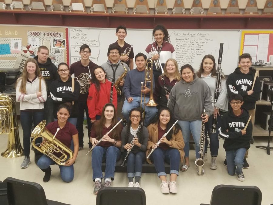 Members of Region Band. Photo courtesy of the Devine News.