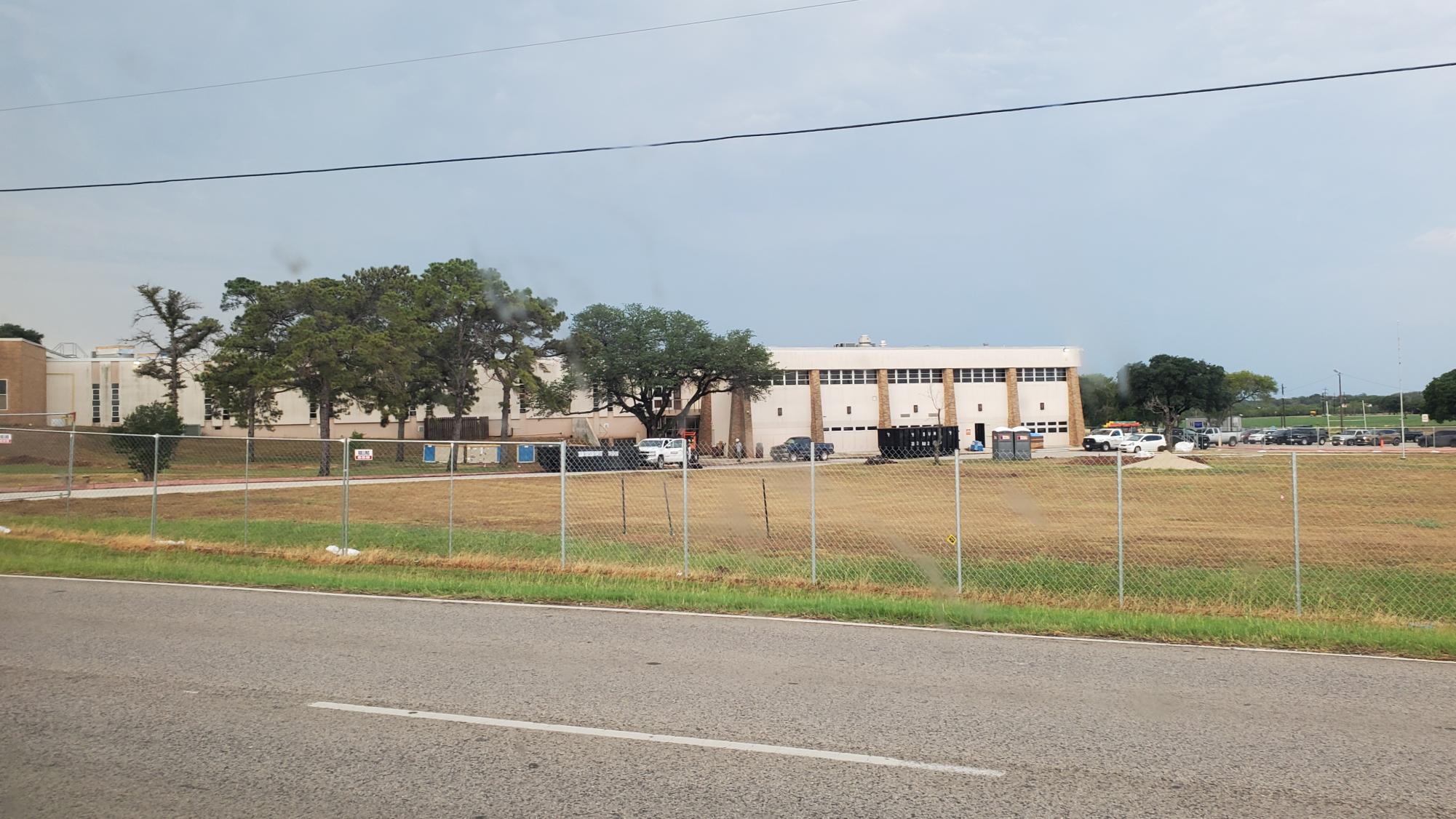 The DHS gym and multipurpose room under construction.