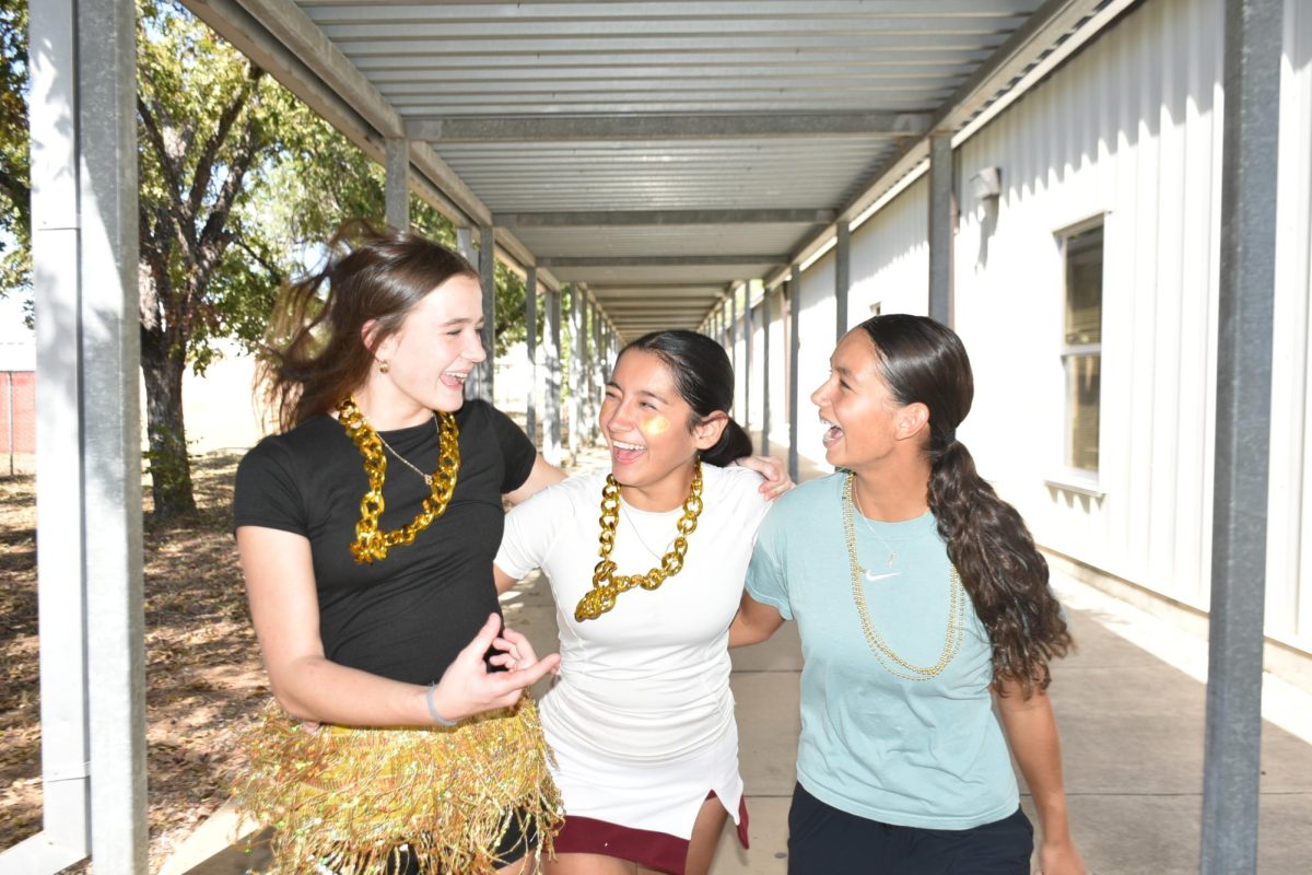 Freshmen Brooklyn Hinnant, Bella Perez and Dresden Talamantes pass the Taylor Swift loyalty test with a friendship that goes back to middle school.